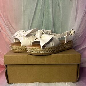 Steve Madden White Espadrille Sandals